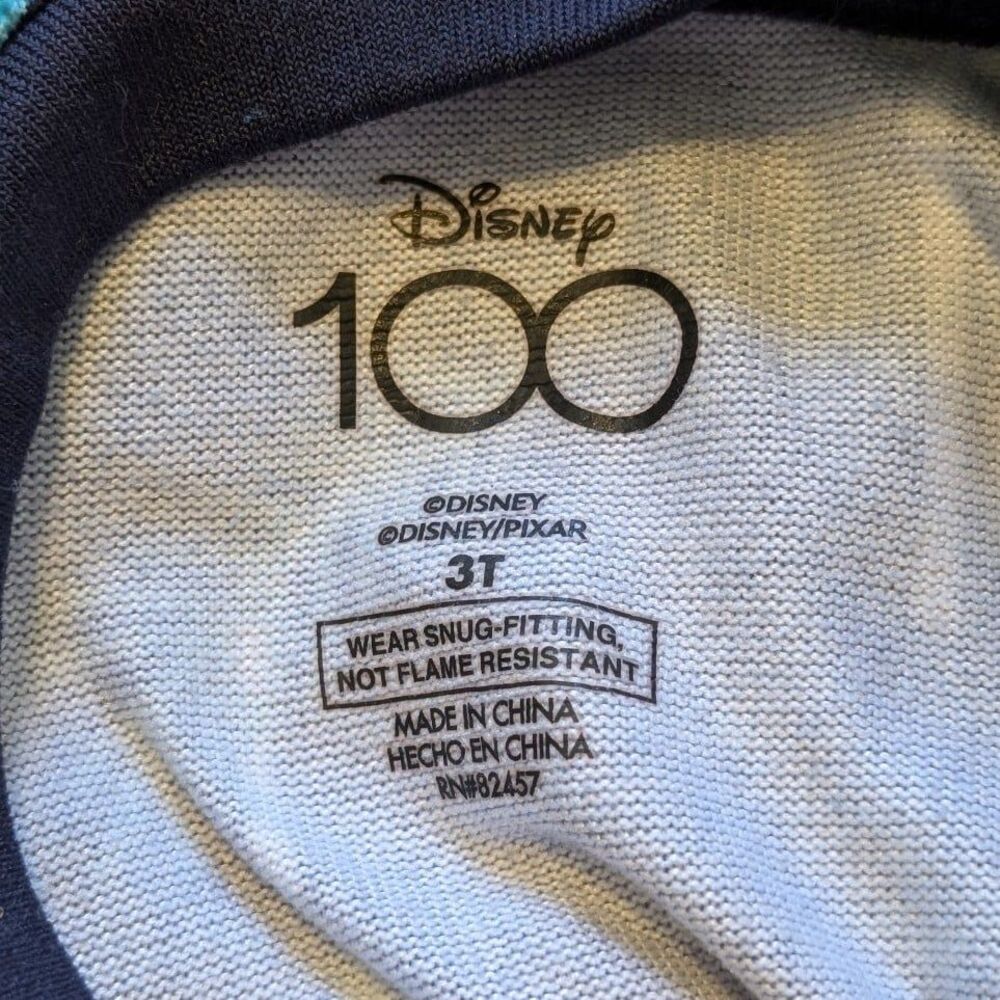 Disney Boys Size 3T 100th Anniversary Holiday Matching Long Sleeve Pajama Set - Picture 4 of 6